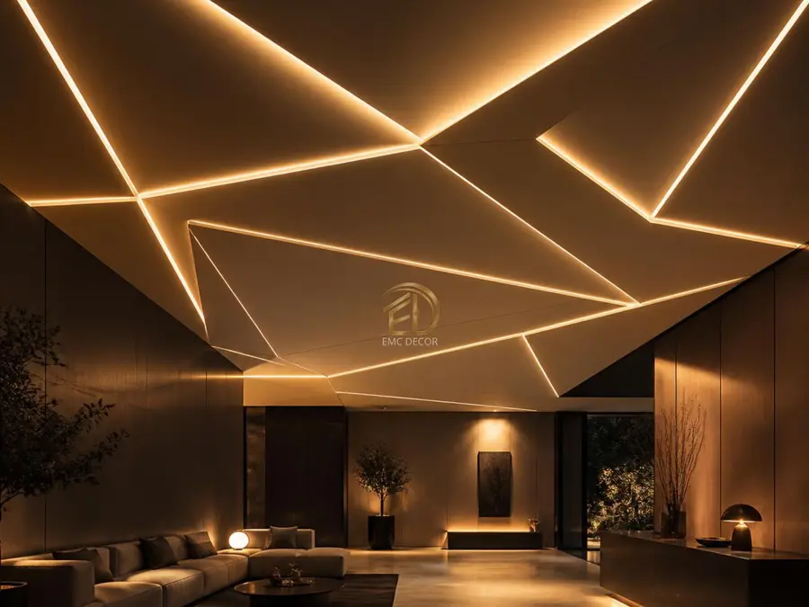 Gizli LED Işık Bandı ve Tavan Aydınlatması